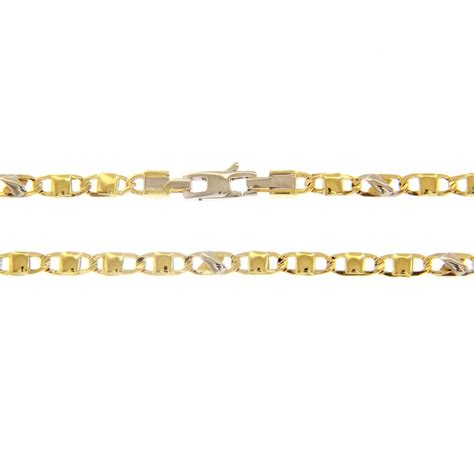 Collana Uomo In Oro Giallo E Bianco Mfn Gb Gioiellerialucchese It