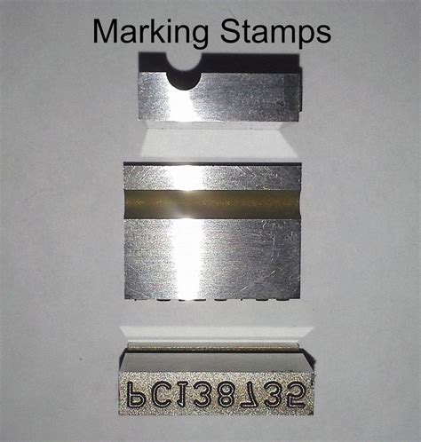 STEEL MARKING STAMPS used to identify tooling being manufactured so the ...