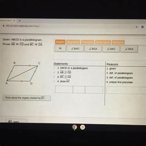 Given ABCD Is A Parallelogram Prove Line AB Is Equivalent To Line CD