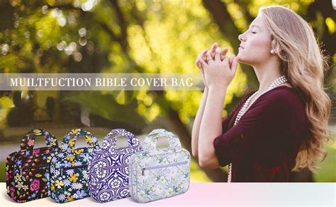 Easymake Bible Covers For Women Zippered Pocket Bible Bags