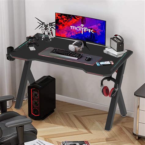 Buy Wisfor Gaming Desk 40in With Rgb Led Lights Professional Pc