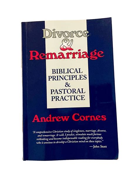 Divorce And Remarriage Book Andrew Cornes Pb Biblical Principles Pastoral