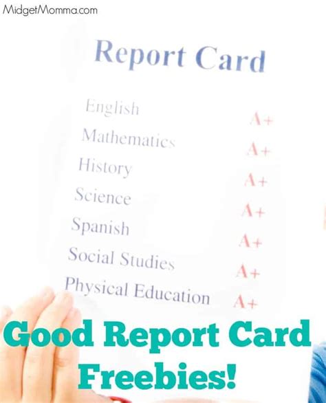 Good Report Card Freebies! • MidgetMomma