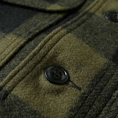 Filson Seattle Fit Mackinaw Cruiser Jacket Otter Green And Black Plaid