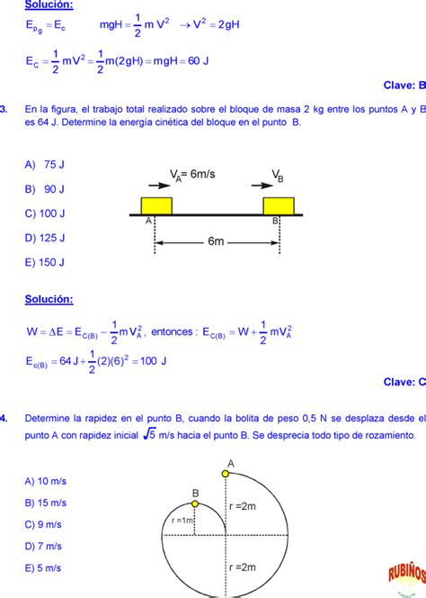 Energ A Mec Nica Ejercicios Resueltos De Secundaria F Sica Pdf