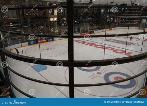 RIGA, LATVIA - APRIL 10, 2019: Akropole Skating Rink is Open Editorial ...