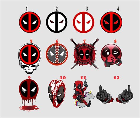 Deadpool Logo Decals Many Designs And Sizes Stickers Printed On