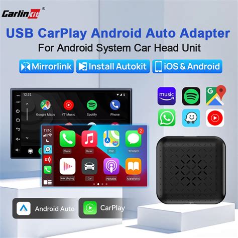 CarlinKit USB CarPlay Android Otomatik Adapt R Kablolu Kablosuz CarPlay