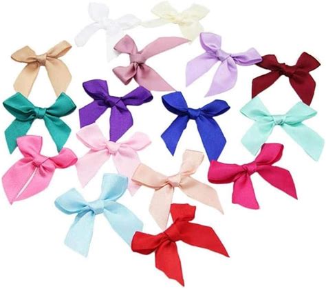 Satin Ribbon Bows Mini Mixed Embellishment Craft Artificial