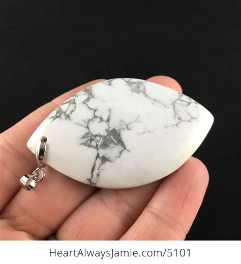 White Howlite Stone Pendant Jewelry #OKgnQKwDdRg