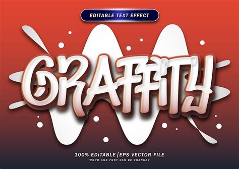 Efecto Editable De Estilo De Texto Graffiti Vector Premium