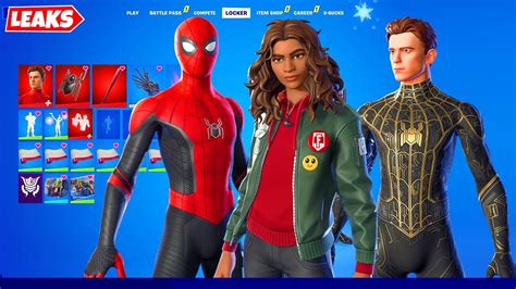 Fortnite Tom Holland Spider Man No Way Home And MJ Skins EMOTE