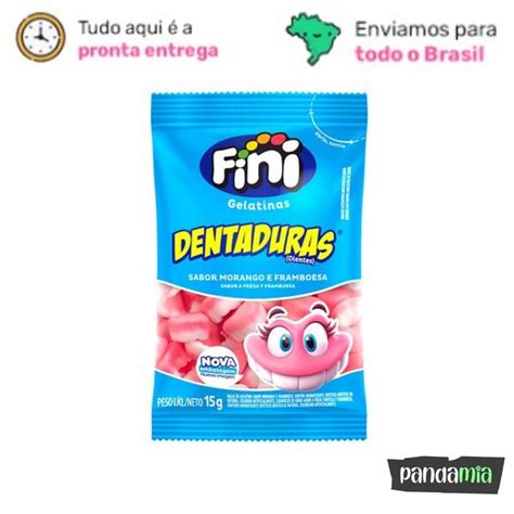 Bala Gelatina Fini Mini Dentaduras 15g Original Shopee Brasil