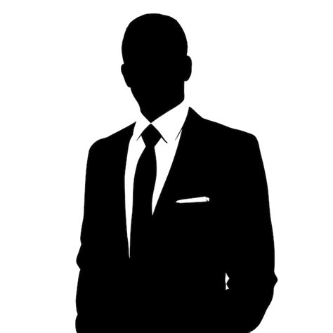 Premium Vector Businessman Silhouette Symbol Vector Illustration