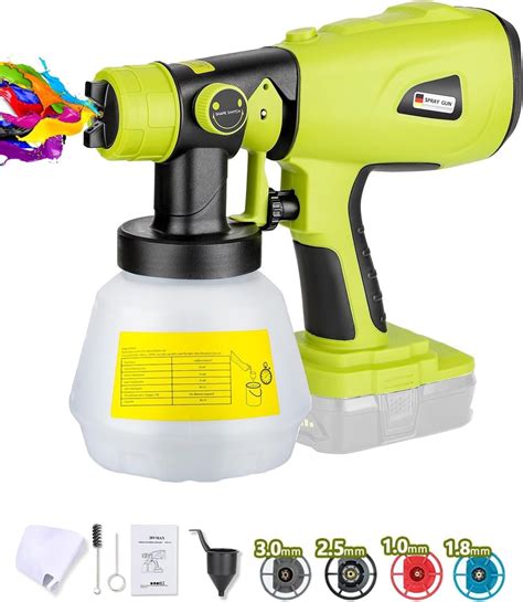 Paint Sprayer For Ryobi 18v Battery Hvlp Spray Paint Gun With