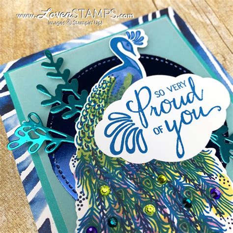 Noble Peacock Stampin Up Card Idea Perfect Peacock Colouring