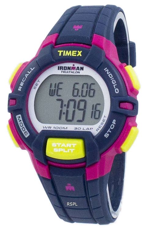 Timex Sports Ironman Triathlon Rugged Lap Indiglo Digital T K