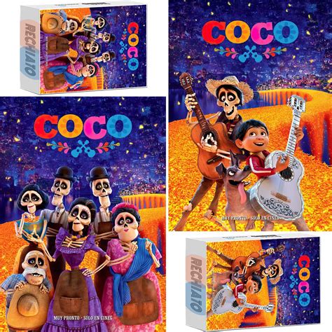 Amazon RECHIATO 2 Pack 1000 Pieces Coco Anime Puzzles Movie