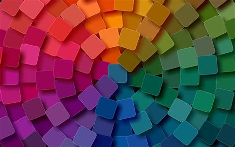 Download wallpapers Circular abstraction, rainbow, squares abstraction, geometric abstraction ...