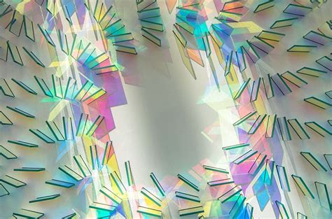 Dichroic Glass Installations By Chris Wood Reflect Light In A Rainbow