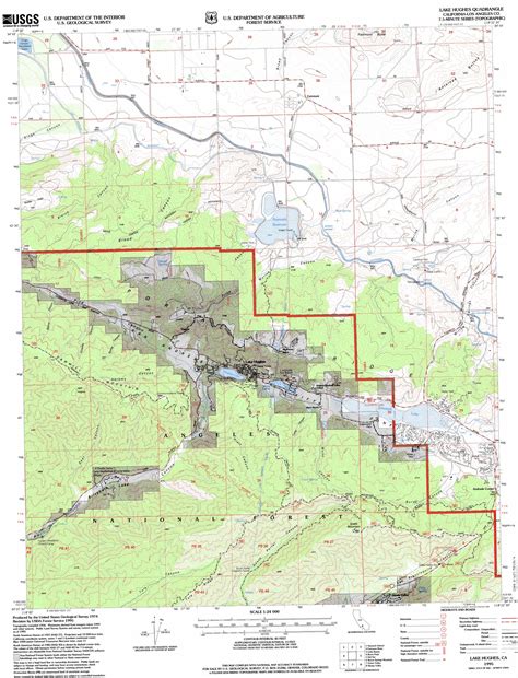 Lake Hughes Topographic Map 124000 Scale California