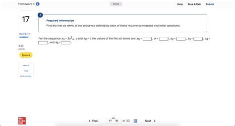 Solved Required Information Find The First Six Terms Of The Chegg