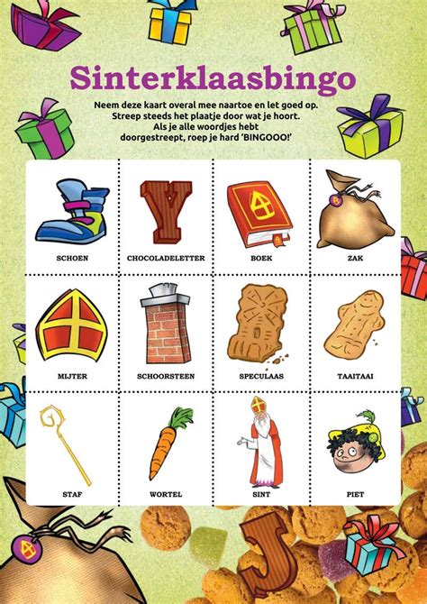 Sinterklaas Bingo Spelletjes Diy Zappelin Sinterklaas