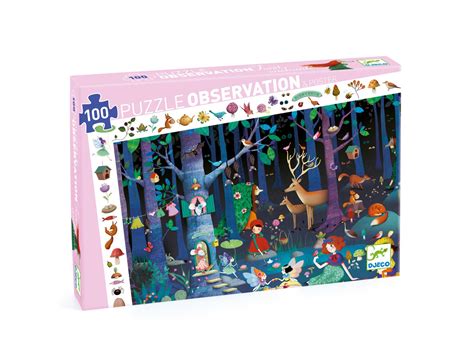 Djeco Puzzles observation La forêt enchantée 100 pcs