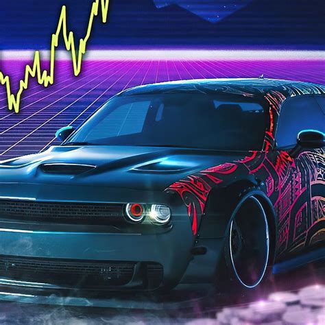 Dodge Challenger Srt Retro Waves K Wallpaper