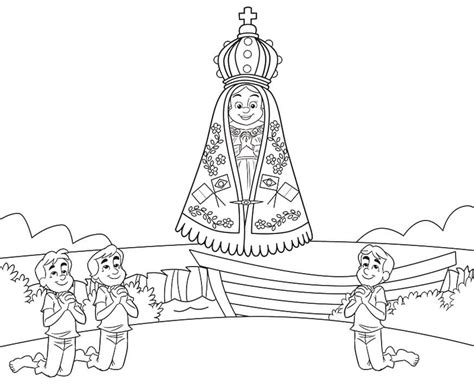 Desenhos De Nossa Senhora Da Concei O Aparecida Para Colorir Pintar E