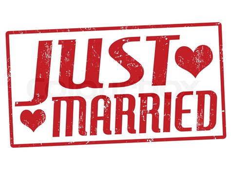 Just Married Stamp Stock Vector Colourbox