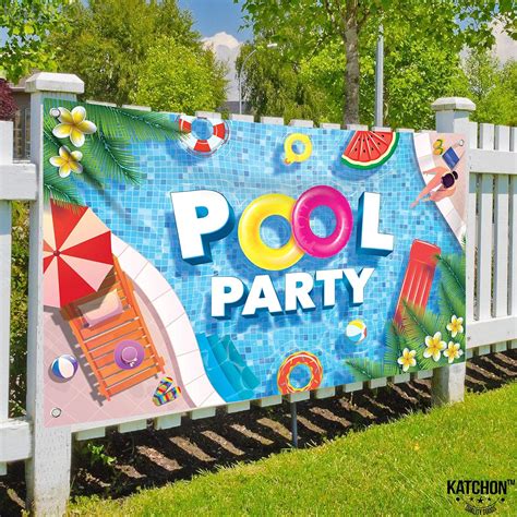 Buy Katchon Xtralarge Pool Party Banner X Inch Pool Party