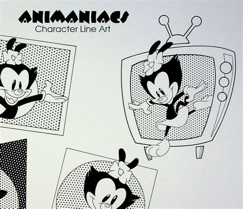 Animaniacs 1993 Production Character Line Art Model Sheet Copy Wb