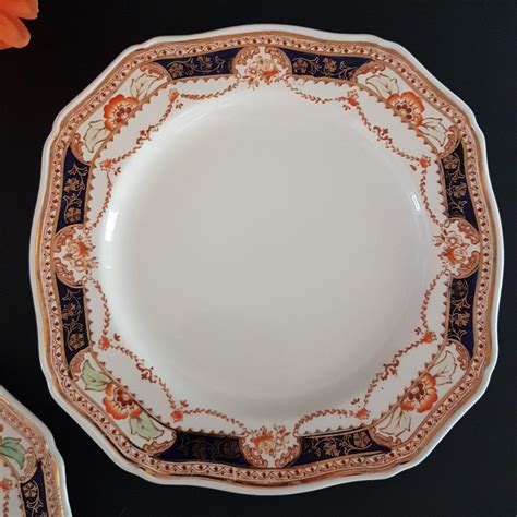 Alfred Meakin Royal Caledonia RDY1 Imari Square Dinner Plates 8 3 4