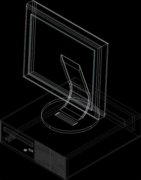 Computer Monitor And Cpu Dwg Block For Autocad • Designs Cad