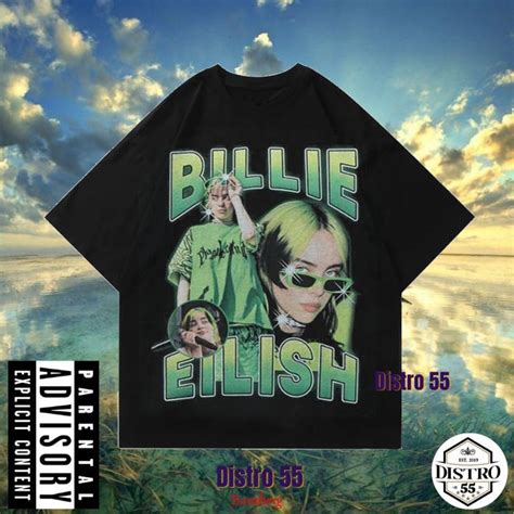 Kaos Black Oversize Te Billie Eilish Bad Guy Distro Bandung Black