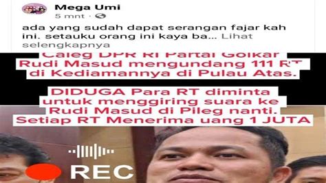 Beredar Di Facebook Diduga Caleg Bagi Bagi Uang Ke Rt Di Samarinda