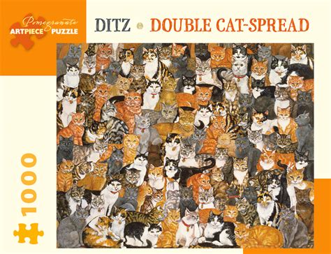 Puzzle Ditz Double Cat Spread Pomegranate AA997 1000 Teile Puzzles