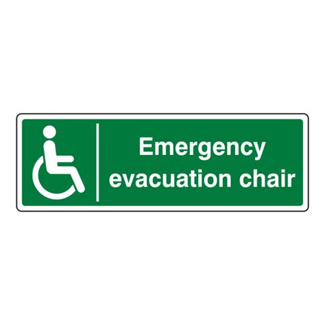 Emergency Evacuation Chair Sign Landscape Lasting Impressions