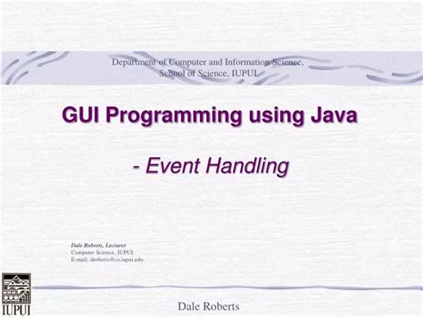 Ppt Gui Programming Using Java Event Handling Powerpoint Presentation Id9476557