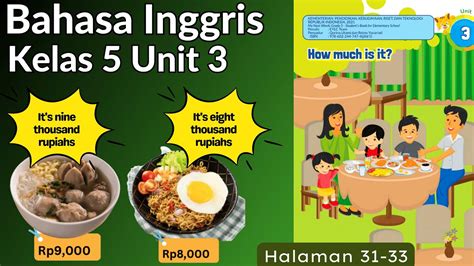 Bahasa Inggris Kelas 5 Sd Unit 3 How Much Is It Halaman 31 33 Kurikulum Merdeka Youtube