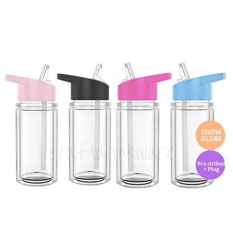 10oz Double Wall Drink Bottle Acrylic Craft Drinkware Supplies