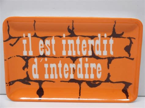 PETIT VIDE POCHE MELAMINE PUBLISTAR IL EST INTERDIT DINTERDIRE Circa