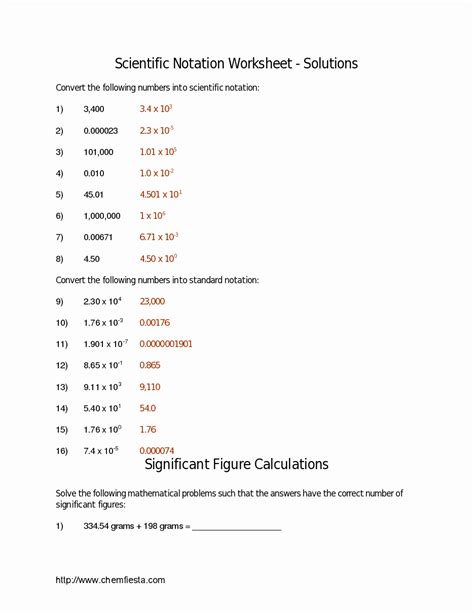 50 Significant Figures Worksheet Answers