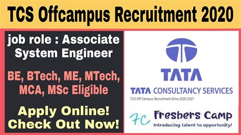 TCS Off Campus Recruitment Drive 2020 2021 Through NQT 2021 Batch