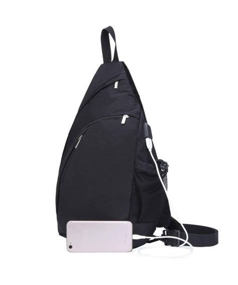 Sling Bag - Small Laptop Travel Backpack External USB Charging Port ...