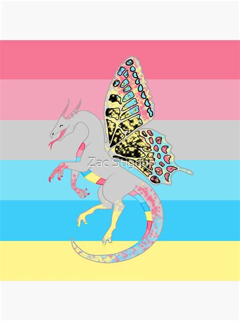 Genderflux Pride Fae Dragon With Flag Sticker For Sale By Stupidmasky