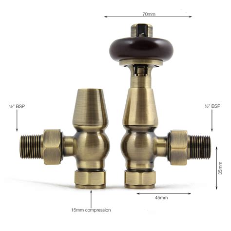 Antique Brass Thermostatic Windsor Valves From Period Home Style