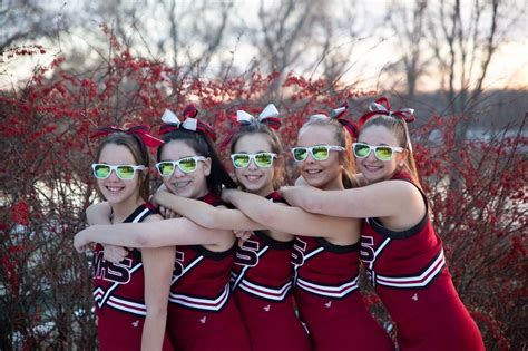 Cheer Team Loving Their Sunglasses With Mirror Lenses