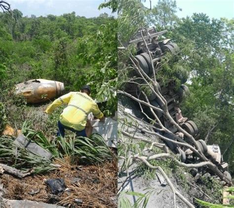 Acidente 3 caminhões na Estrada da Guia deixa duas pessoas mortas